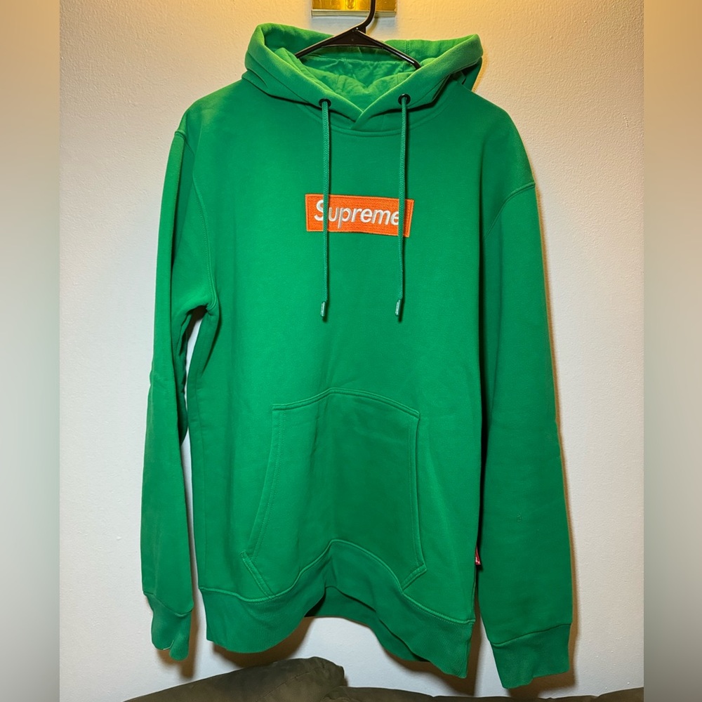 Supreme green hoodie